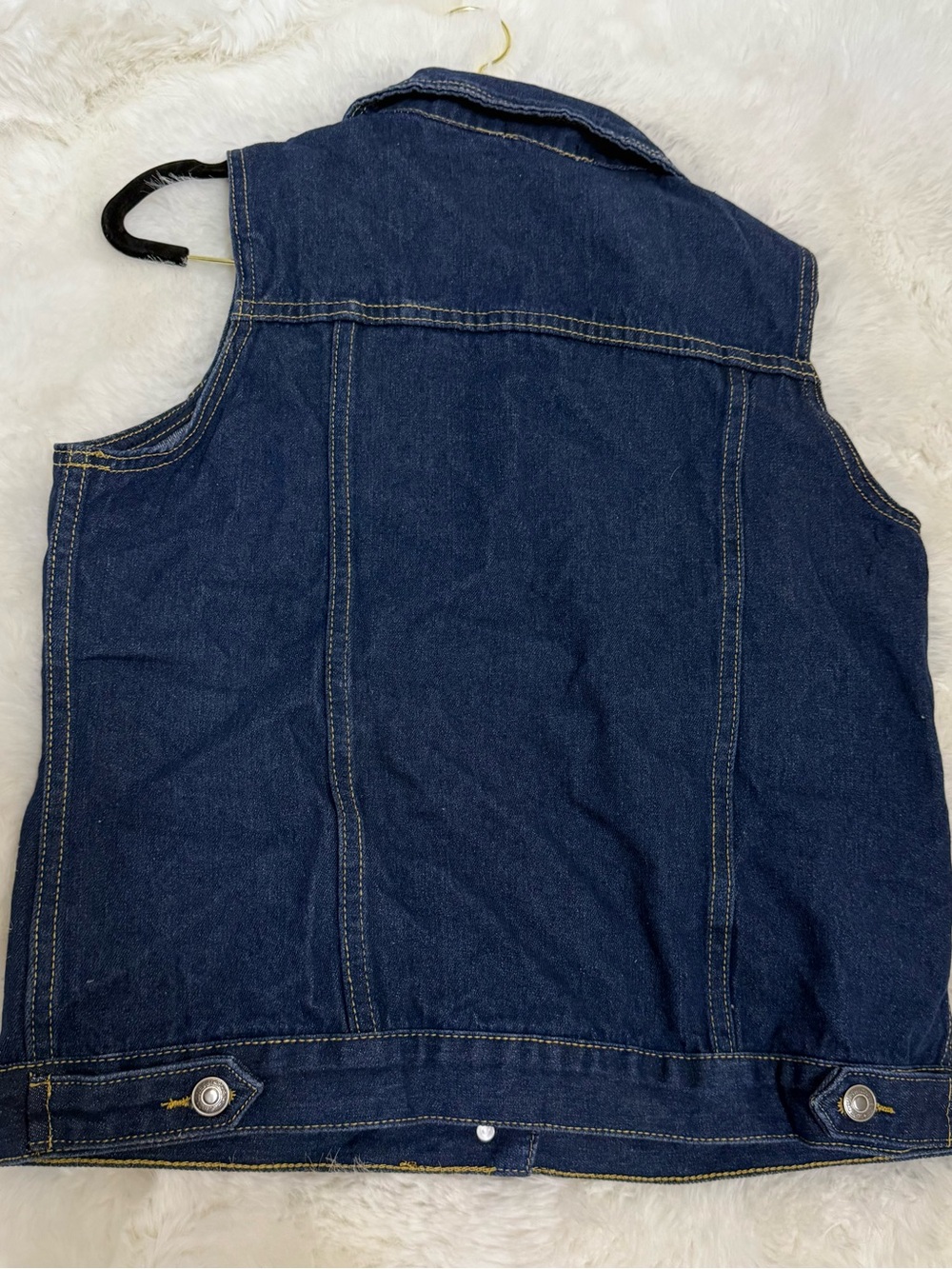 Classic Jean Denim Button Up Vest Nwt Everyday Essential — image 5 of 8